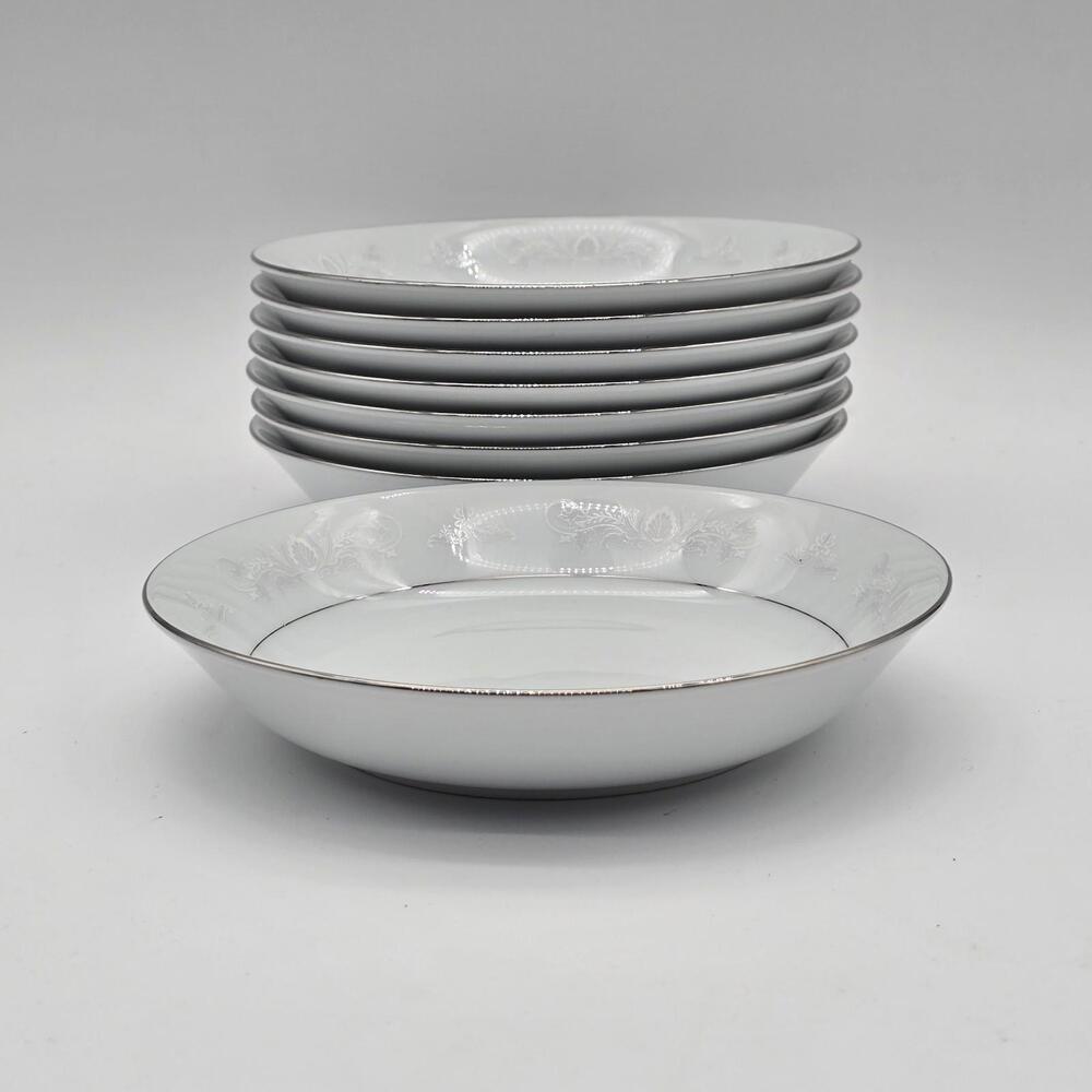 Crown Ming Royal Palm Coupe Soup Bowls Set Of  8-Pc  LK-N 1980's